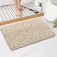 thumbnail image 4 of Beige Butterfly Pattern Bathroom Rugs Mat,Non Slip Microfiber Bathroom Rug,Rubber Backing,Soft Bathroom Mats for Bathroom Floor,Tub and Shower,17x27in(43x68cm), 4 of 5