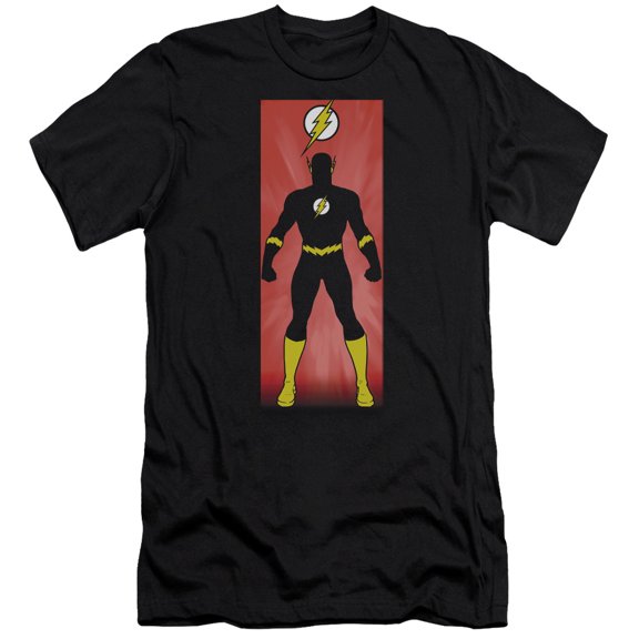 JLA Justice League Flash Block S/S Adult 30/1 T-Shirt Black