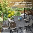 thumbnail image 3 of Base Outsunny para sombrilla de patio, resistente, 10,5 kg, color marrón, 3 of 9
