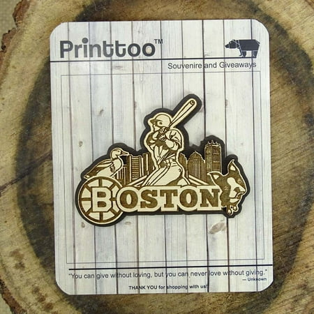 

Boston Wood Engraved Wooden Fridge Magnet Souvenir Gift