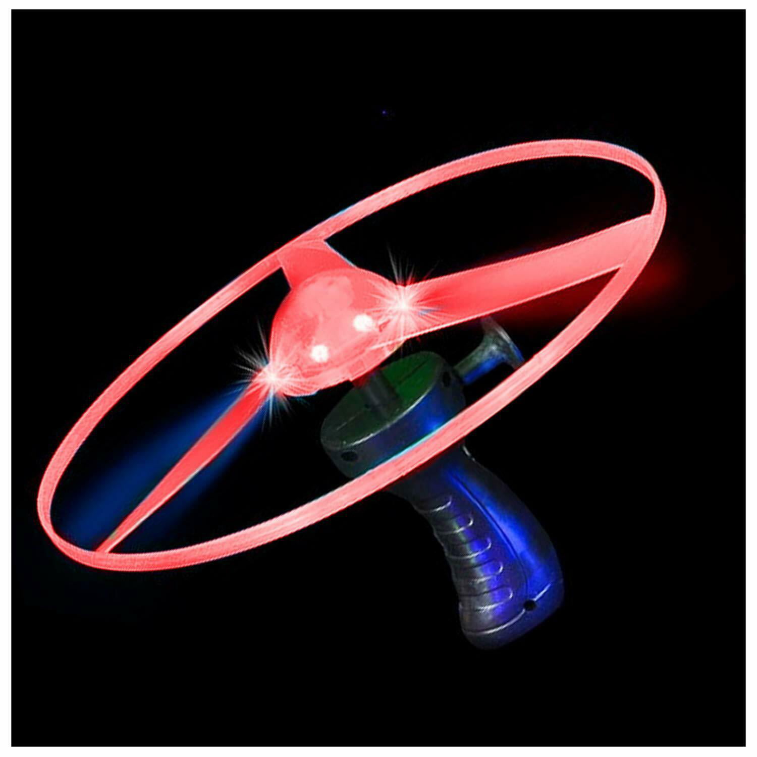 Thin Air Brands Light Up Flying Disc with LED Flashing Effects for Day and Night Games Batteries Included Assorted Colors for Boys and Girls Ages 3+ - 4 Pack Bundle