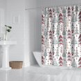 thumbnail image 2 of White Christmas Tree Pattern Shower Curtain 72"x72" ,Bathroom Decorative Shower Curtains Set with 12 Hooks,Modern Waterproof Washable Shower Curtain, 2 of 6