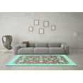 thumbnail image 3 of Ahgly Company Indoor Rectangle Oriental Light Blue Traditional Area Rugs, 2' x 5', 3 of 4