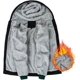 thumbnail image 2 of Chaqueta polar con capucha y cremallera completa para hombre, abrigo de invierno cálido de gran tamaño con capucha y bolsillos, 2 of 5