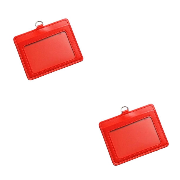 Sidaley 10 piezas cubierta de tarjeta de identificación carcasa protectora tarjetas de autobús manga Horizontal/rojo Horizontal/Rojo 2piezas