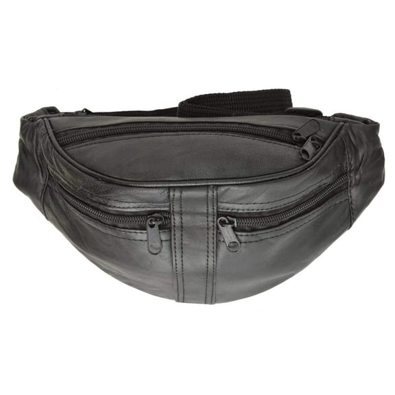 Genuine Leather Slim Waist Pouch, Fanny Pack, Unisex Design 001 (C)