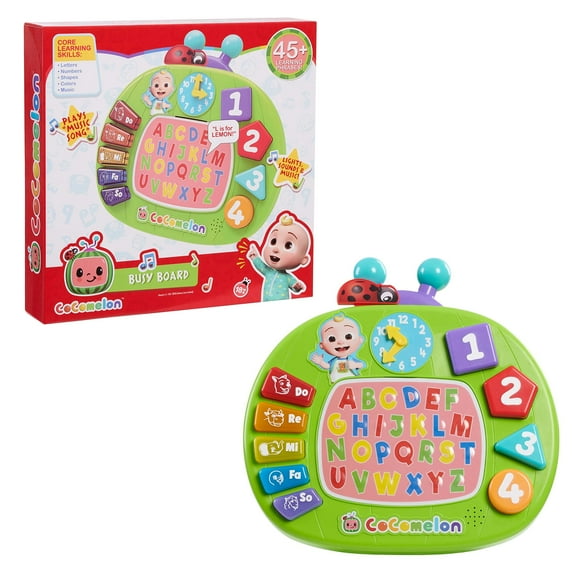 Just Play CoComelon Tableau d'Apprentissage du Melon Plus de 45 Phrases Jouets Éducatifs et d'Apprentissage Préscolaire pour Enfants de 18 Mois Exclusifs