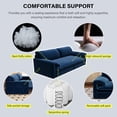 thumbnail image 4 of Aukfa Queen Sleeper Sofa Bed, Convertible Loveseat Pull Out Sofa Couch with Pillow Arm/Side Pockets, Blue, 4 of 8