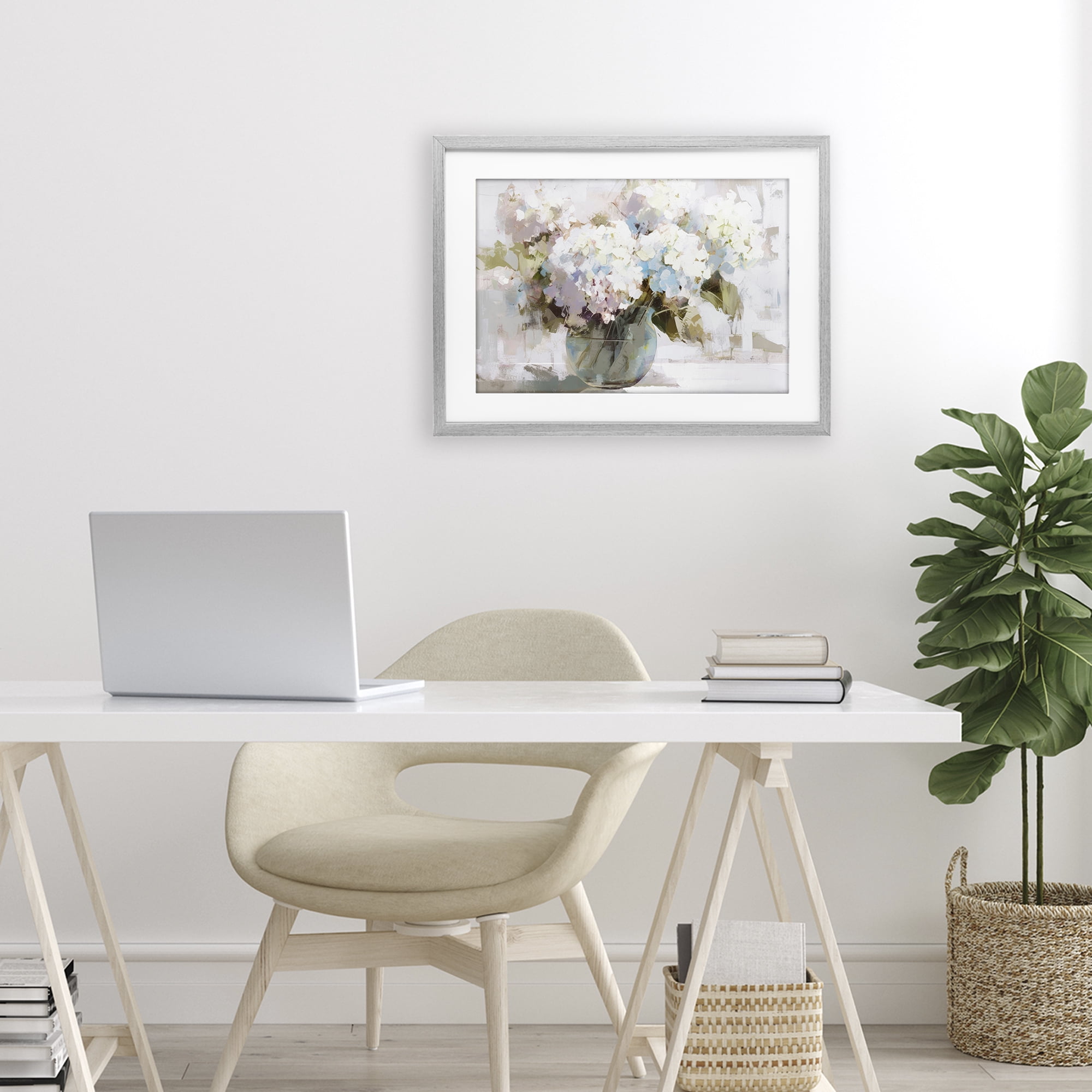 Stupell Industries Blushing Bride Garden Flowers Gray Framed Print Under Glass, design by Tina LeCour