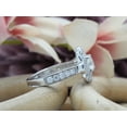 thumbnail image 2 of 1 1/5 ct.t.w Center 6MM Cushion Cut Lab Created Moissanite Diamond Floral Halo Engagement Ring In 14K White Gold Over Sterling Silver (G-H Color, VVS1 Clarity, 1.40 Cttw)-10, 2 of 8