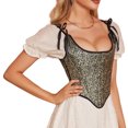thumbnail image 4 of Ladies Sexy Prints Retro Style Strappy Backless Bra Tight Waist Shapewear, 4 of 7