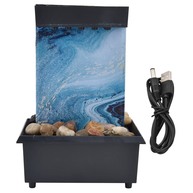 USB Water Fountain Ornament,3V USB Marble Water LED Tabletop Fountain Fountain Ornament Class Leading Features