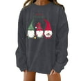 thumbnail image 2 of DPTALR Femmes Décontracté Imprimé de Noël Col Rond Manches Longues Chandail Hauts Blouse, 2 of 4