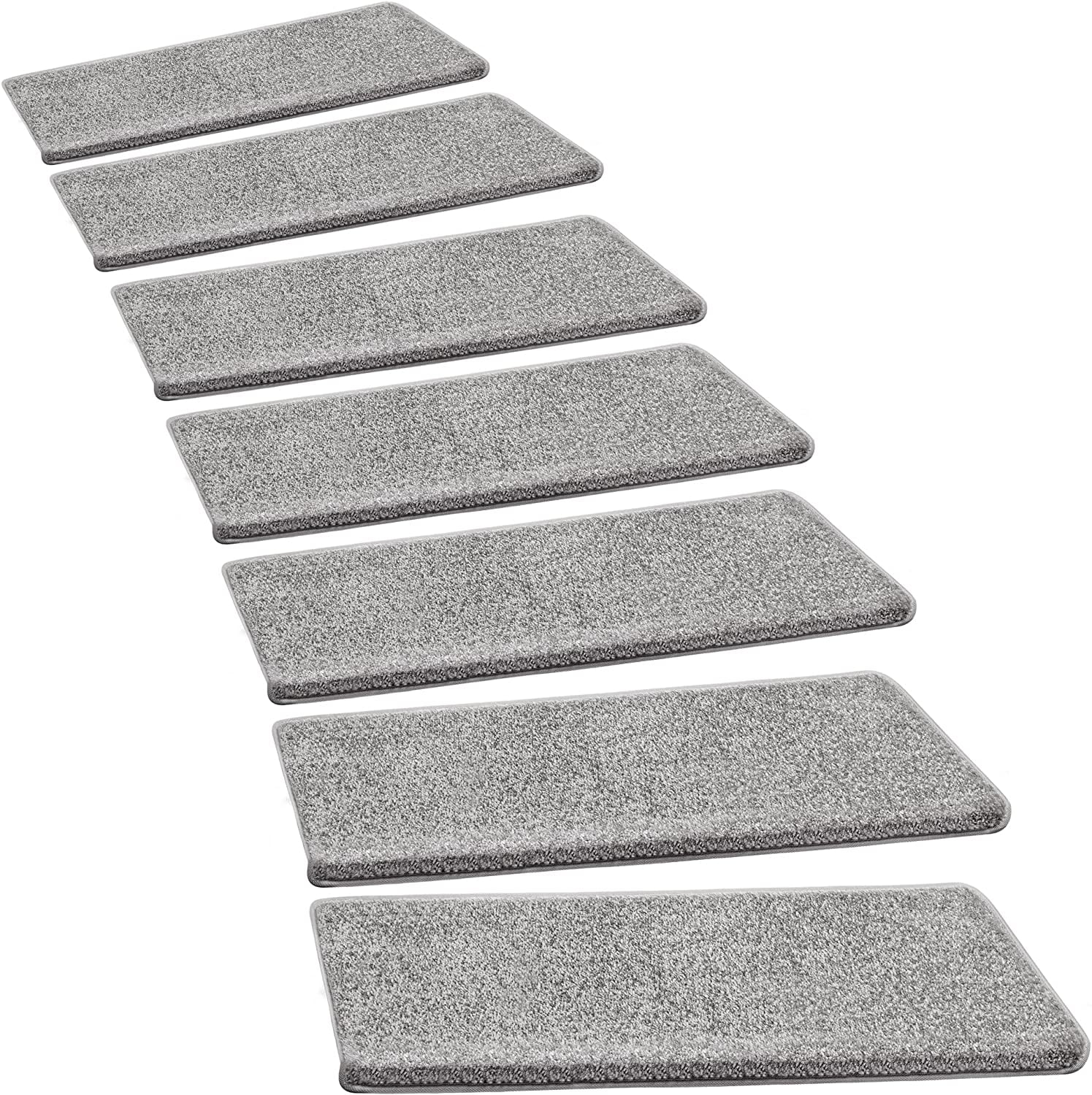 Color : Blue-Rectangle, Size : 25in x 9in Stair Pads Carpet 15 Pcs Set Non Slip Self Adhesive Indoor Stair Protectors Modern Step Mats for Hard Floor Staircase 