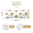 thumbnail image 2 of Disketp Bee Print Body Pillow Cover - Super Soft 20x54 Body Pillow Case,Long Side Hidden Zipper (without pillow core), 2 of 6