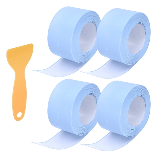 4 Rollos de Cinta de Sellado, Cinta de PVC de 1.5" x 10.5Ft, Azul