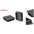 thumbnail image 5 of 4 Pcs 90mmx90mm(3.54inch) Plastic Tubing Plug Square Post End Caps for Handrail Stair Newel Guardrail Tube Black, 5 of 5