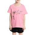 thumbnail image 2 of Posijego T-Shirt de la Saint-Valentin Filles Garçons Cœur Imprimé Manches Courtes T-Shirts Enfants Col Rond Décontracté Été, 2 of 7