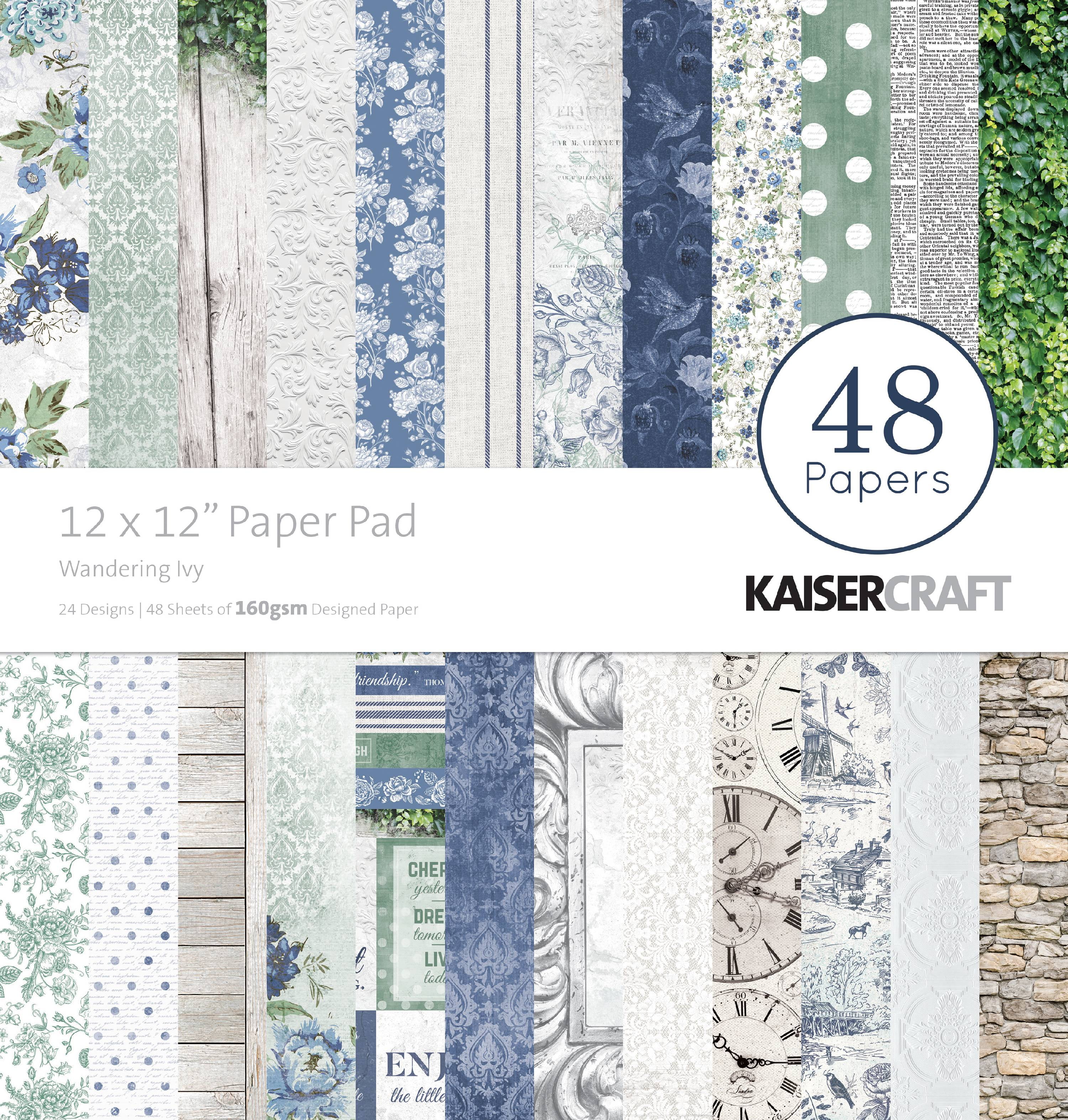 Kaisercraft Paper Pad 12"X12" 48/PkgWandering Ivy