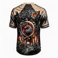thumbnail image 3 of Dwelliawo Men's Halloween Costumes Short Sleeve Trendy T Shirt Crew Neck Ghost Graphic Spooky Fall Winter Pullover Khaki S, 3 of 3