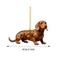 thumbnail image 3 of Christmas Ornaments 2025 - 2D Acrylic Dog Pendant for Xmas Tree Decorations, Car Backpack Hanging Decor, Cute Dachshund Puppy Gift for Home Holiday Party, 3 of 7