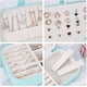 thumbnail image 5 of Estuches organizadores de joyas de viaje, caja de almacenamiento de joyas para collares, pendientes, anillos, pulseras (caja azul), 5 of 5