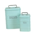 thumbnail image 2 of Botes de cocina Soledad latas de pan decoración con tapa contenedor de almacenamiento azul, 2 of 10