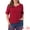 Burgundy, variant on DARING DIVA Women's Plus Textured Notched V Neck Blouse 1X Black