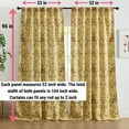 thumbnail image 2 of THD Florencia Floral & Birds Patterned Window Back Tab Rod Pocket Curtains Bedroom - Light Blocking Darkening Window Panels, Set of 2, 2 of 8