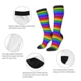 thumbnail image 3 of Naloa Colorful Glitter Rainbow Thigh High Socks Extra Long Stretchy Sock Women Over Knee High Opaque Stocking Daily Wear, 3 of 6