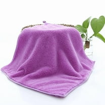 XmhyTop-A Purple Soft Washcloths 30*30CM Reusable Face Towels, Coral Fleece Washcloths, Ultra Soft Absorbent Small Towels for Face, Gentle for Daily Use,5 pcs