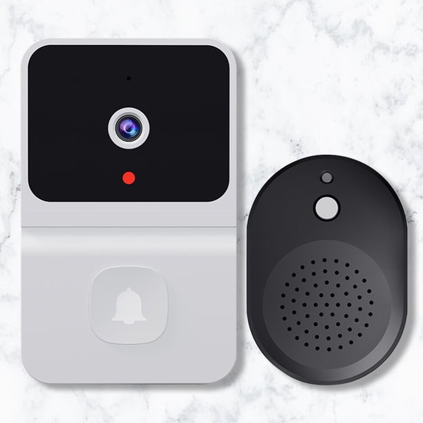 Timbre de puerta Cámara de timbre de gran angular de 100 grados Intercomunicador en vivo HD (Blanco TUYA) Sywqhk Para estrenar