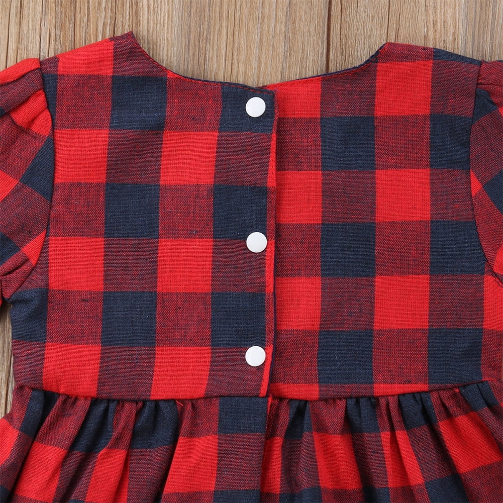buffalo check baby girl dress