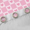 thumbnail image 4 of Homewish Pink White Buffalo Black Out Curtains For Children Teens Adults,Mid Century Geometric Lines Curtains Pack of 2 (42x63 Each),Love Heart Print Bedroom Curtains,Luxury Bedroom Decor, 4 of 6