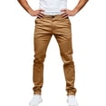 thumbnail image 5 of purcolt Men's Dressy Pants High Waist Straight Leg Pants Work Office Business Casual Stretch Trousers with Pockets, 5 of 5