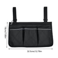 thumbnail image 4 of Bolsa lateral para silla de ruedas Reposabrazos reflectante Bolsa lateral para colgar Organizador de almacenamiento portátil, Negro Speravity  HA003792-01, 4 of 7