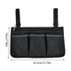 thumbnail image 4 of Bolsa lateral para silla de ruedas Reposabrazos reflectante Bolsa lateral para colgar Organizador de almacenamiento portátil, Negro Jumpingount  HA003792-01, 4 of 7