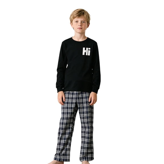 FYDUU Boys' Clothing Sets Boys Pajamas 2 Piece Sleepwear Long Sleeve Tops And Pants Set Soft Breathable Comfortable Loungewear Outfits,3-4 Years