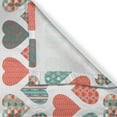 thumbnail image 3 of Ambesonne Valentines Kitchen Curtains, Retro Hearts Pattern, 55"x39", Teal Coral White, 3 of 3