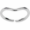 Women's Sterling Silver Angled Adjustable Toe Ring