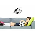 thumbnail image 1 of Custom Decals I Love Dino Wall Art Size: 10 X 20 Inches Color: Black, 1 of 1