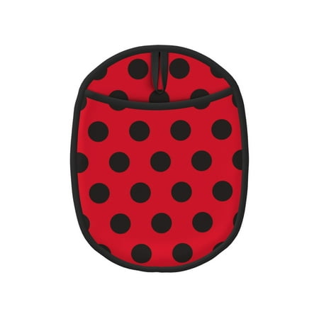 

Ladybug black dotted spots red Pot Holders for Kitchen - Heat Resistant Oven Mitts Hot Pads with Pocket Non Slip Silicone Pot Holders Cuteness Hanging Loop Potholders for Kitchen Baking