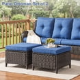 thumbnail image 4 of POCASSY 6 Pieces Outdoor Patio Furniture Sets with Swivel Rocker Patio Chairs, PE Wicker Patio Outdoor Conversation Set with Swivel Glider Chairs and 3-Seat Sofa, Ideal for Balcony, Deck, Backyard, 4 of 18