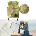 thumbnail image 6 of Kuntesetty Children Explorer Vest Hat Children Fishing Outfit Outfit Vest Outdoor Adventure Green, 6 of 9