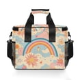 thumbnail image 7 of FORMRS Insulated Cooler Bag 24 Cans Capacity Soft Leakproof Lunch Box with Side Pockets, Pink Retro Sun, 7 of 7