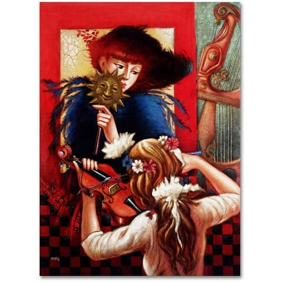 Trademark Fine Art "Window Music" Canvas Art by Edgar Barrios