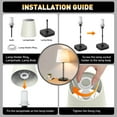 thumbnail image 5 of GPED Bedside Table Lamp for Bedroom, 3 Color Temperatures Cordless Bedside Lamp, 5 Way Dimmable Touch Table Lamp with USB Port, Rechargeable Desk lamp with Fabric Shade for Living Room(Black), 5 of 7
