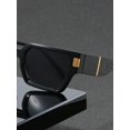 thumbnail image 3 of 1pc Unique Polygonal Plastic Men's Fashion Eyeglasses In Cool Hip-hop Rock Style, Suitable For Daily Use, 3 of 5