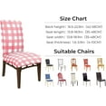 thumbnail image 2 of muroi Valentine''s Day Chair Covers Pink White Buffalo Plaid Check Slipcovers Removable Stretch for Spring Easter Kitchen Home Office Decor, 4Pcs, 2 of 7