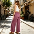 thumbnail image 2 of REDESS Sweatpants for Women Wide Leg Casual Baggy Black Sweatpants Drawstring Workout Pants with Pockets,S-XXL, 2 of 7